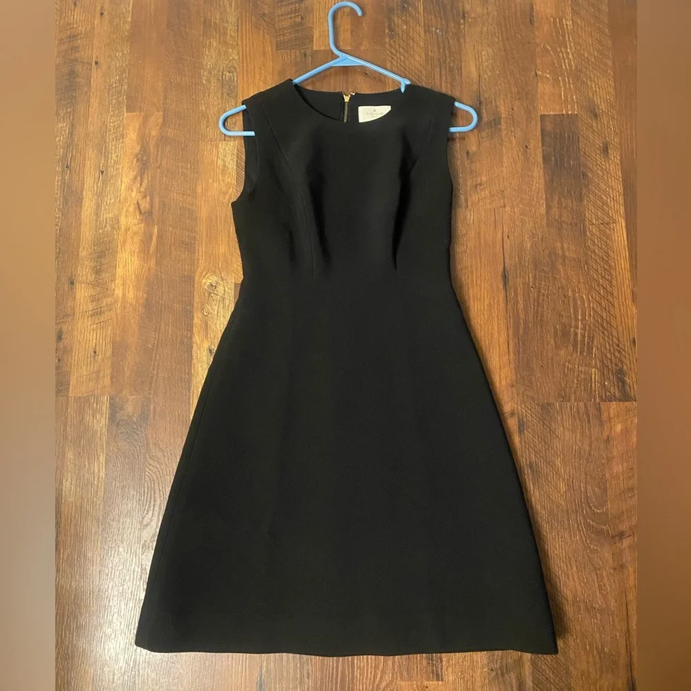 Kate Spade Stretch Crepe Flip Dress Black-size 4